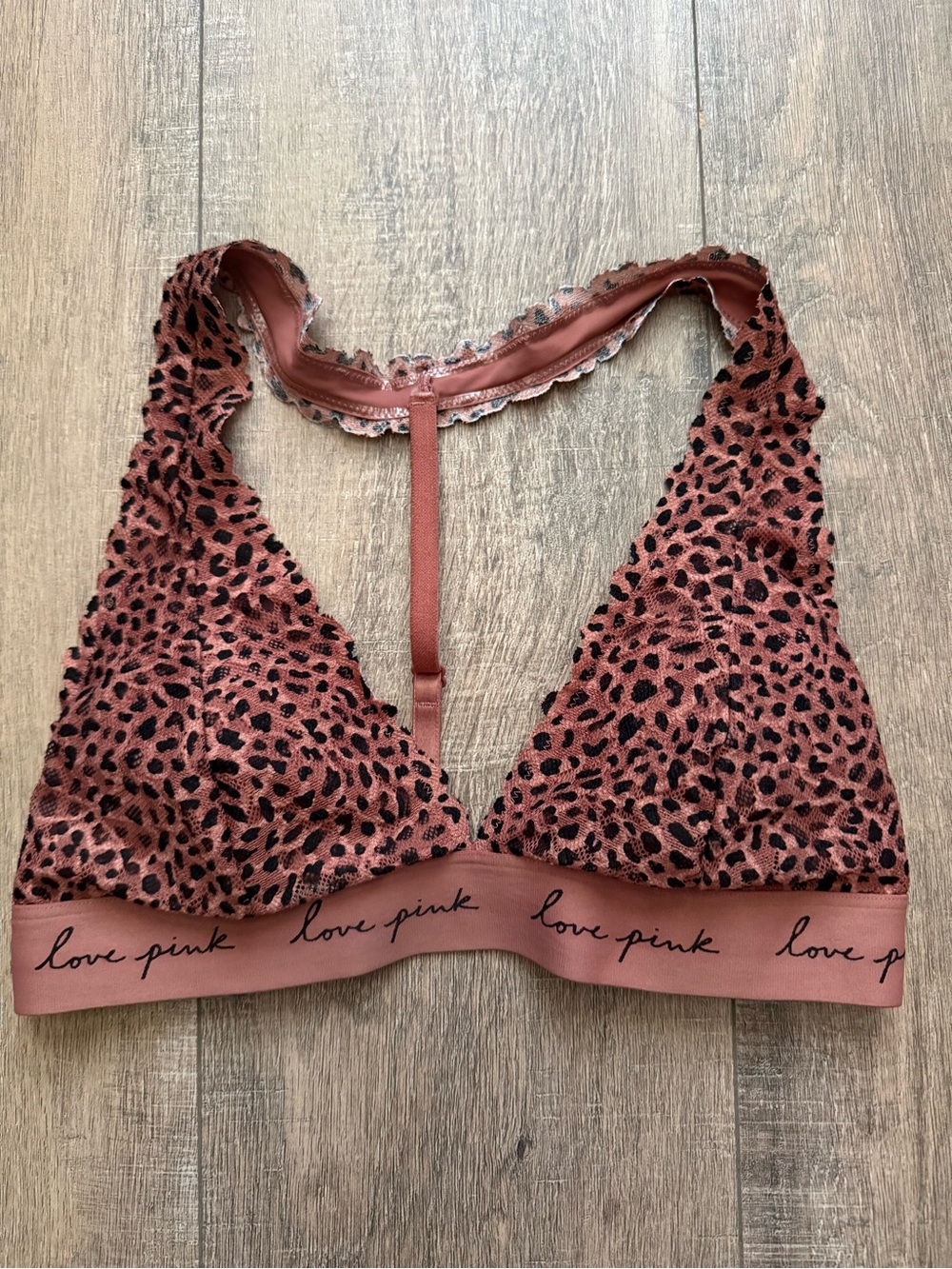 Victoria’s Secret PINK bralette medium leopard print